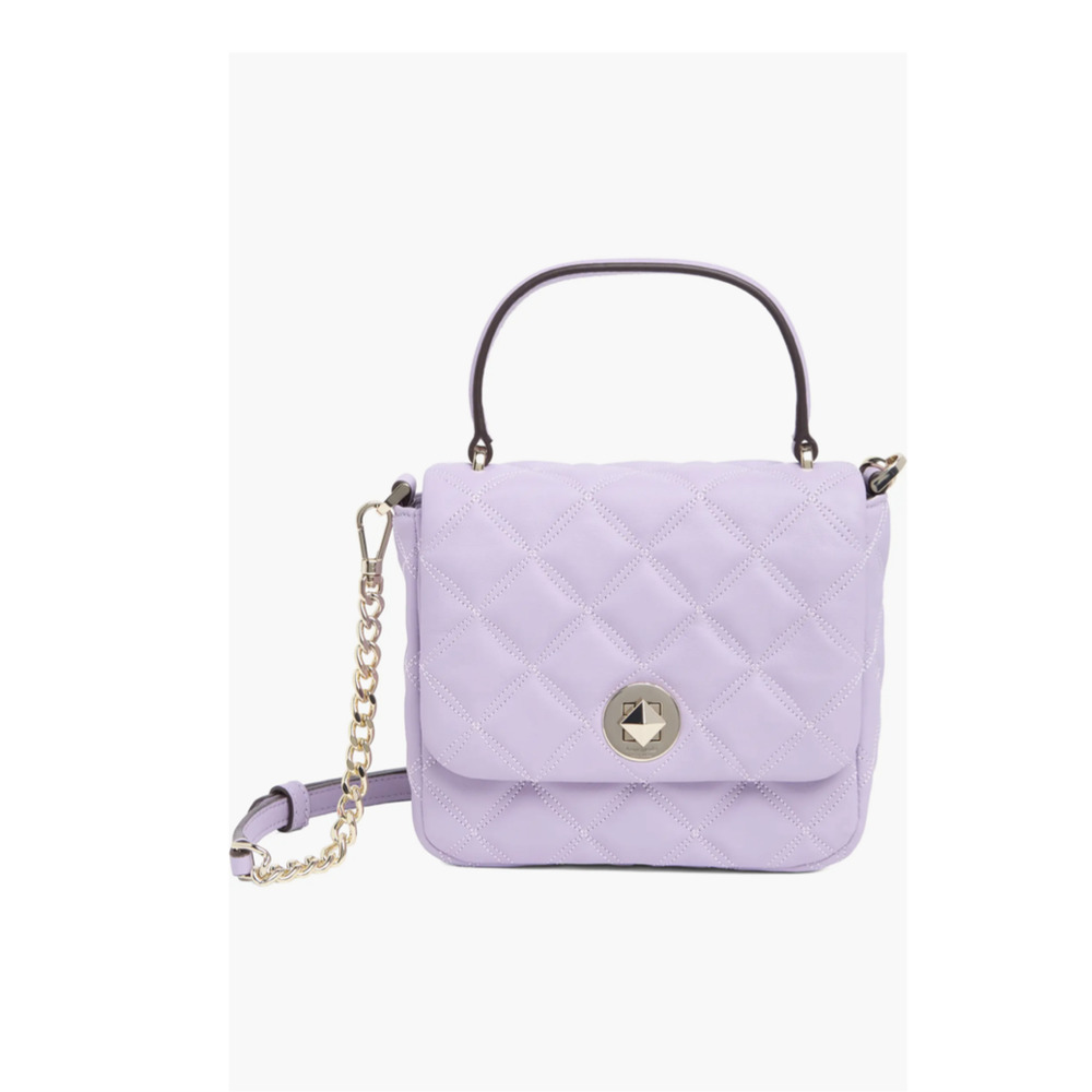 NWT Kate Spade New York Natalia Quilted Square Crossbody - Lilac Frost